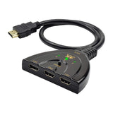 HDMI Switch Splitter Cable - Gold Plated 3 in 1 out 3-Port HDMI High Speed Cable Switcher - 50cm Supports 4K HD 3D 1080p