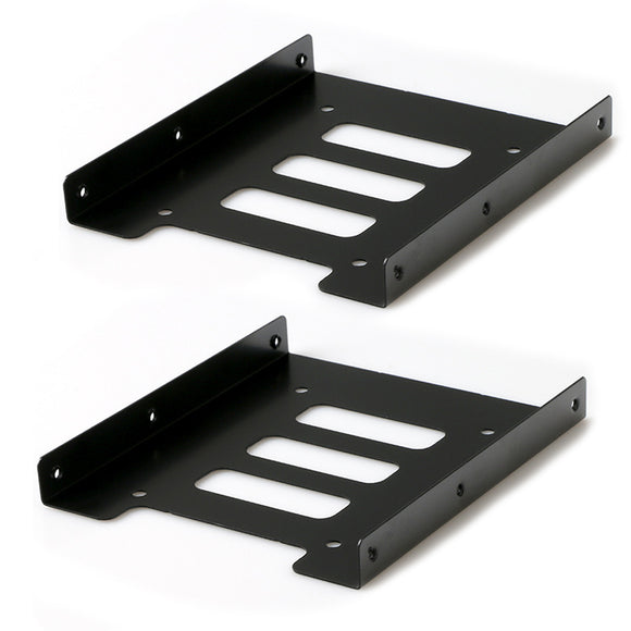 SSD/HDD Mounting Bracket - 2.5” to 3.5” HDD SSD Adapter Bay for PC - Hard Disk Drive  Metal Holder - 2 Pack (Screws included)