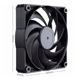 Computer Fan for PC Case - 140 mm Super Cooling Fan with 4-Pin Connector