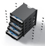 Hard Drive Cage - HDD Bracket 5 Layers 3.5" DIY Hard Disk Storage Tray, Adapter Rack Bracket (Black)