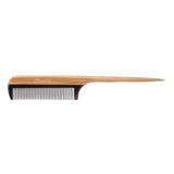 Breezelike Fine Tooth Detangling Wooden Tail Comb - No Static Natural Sandalwood Buffalo Horn Comb