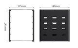 Hard Drive Cage - HDD Bracket 5 Layers 3.5" DIY Hard Disk Storage Tray, Adapter Rack Bracket (Black)