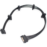 SATA Power Splitter Cable, SATA 15 Pin Male to 5 Female Power Splitter Adapter Cable