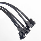 Large 4-Pin IDE to 3-Pin/4-Pin Fan Splitter Y Adapter Cable – Extension Power Cable for 3-Pin/4-Pin 12V Computer Cooling Fan – 30cm