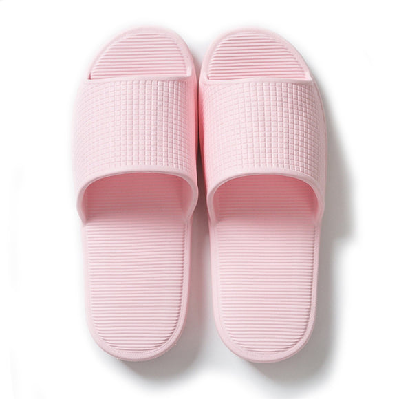 House Slippers for Woman - Non-Slip Lightweight Cushioned Slides - Ultra Soft Quick Drying Sandals Thick Sole Open-toe Flatforms for Home Bathroom Shower & SPA (Pink)